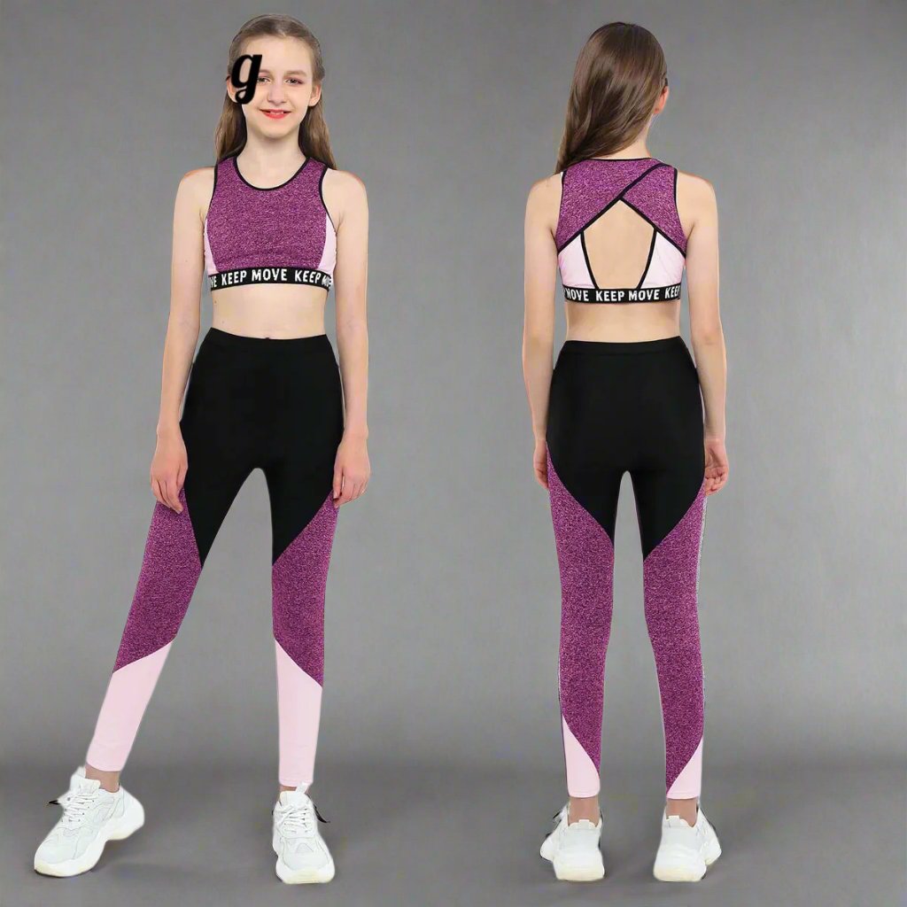 Girls Workout Gymnastics Outfit