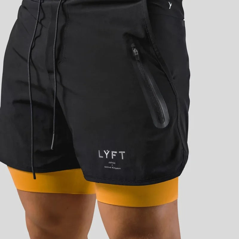 Professional Double layered Two Piece Tight Elastic Muscle Short