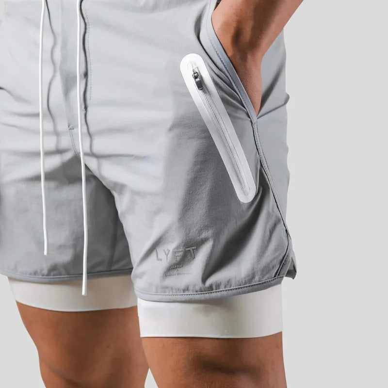 Professional Double layered Two Piece Tight Elastic Muscle Short