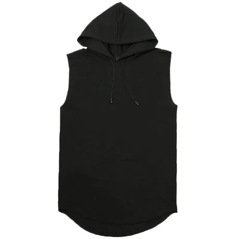 Short Sleeve Vest Tank Top With Hoodies