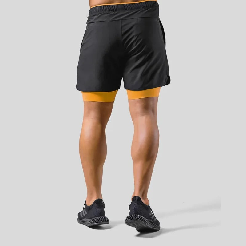 Professional Double layered Two Piece Tight Elastic Muscle Short