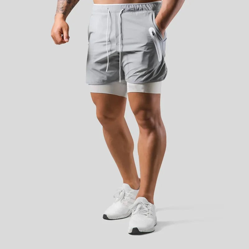 Professional Double layered Two Piece Tight Elastic Muscle Short