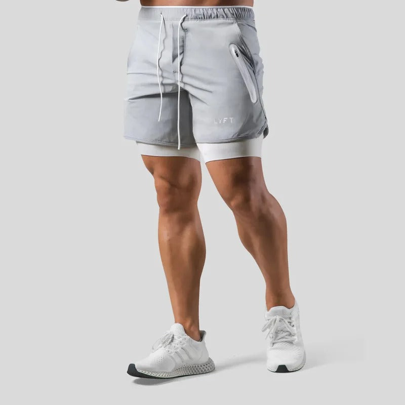 Professional Double layered Two Piece Tight Elastic Muscle Short