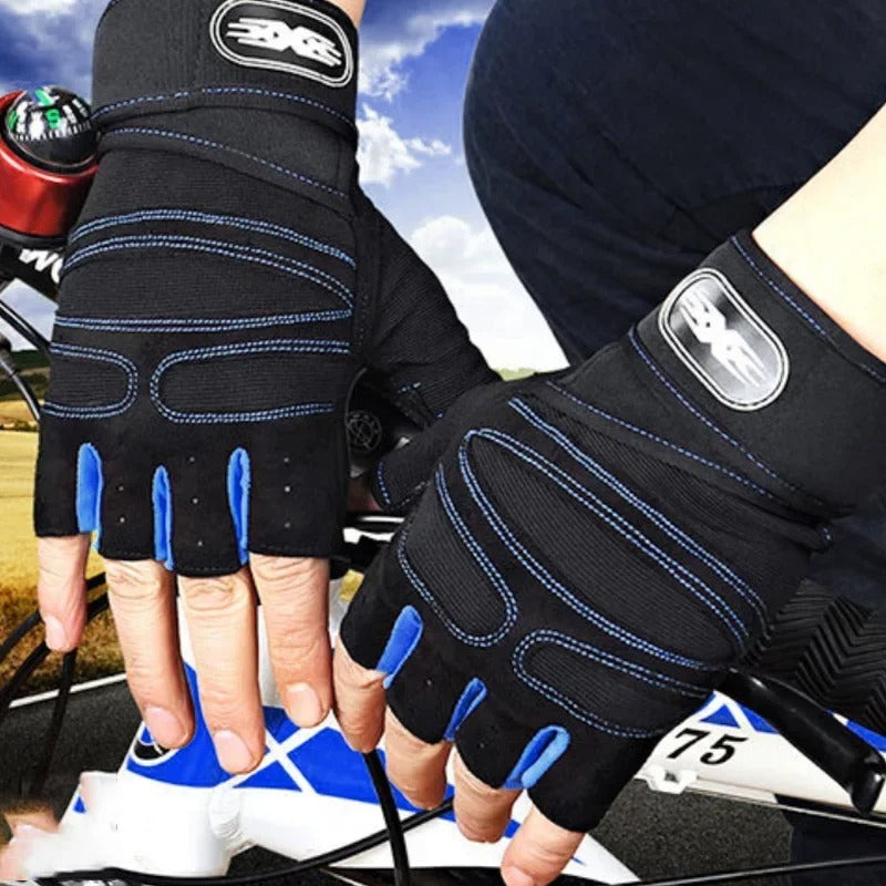 Unisex Gym Gloves - Weightlifting, Wrist Support, Shockproof, Training & Cycling