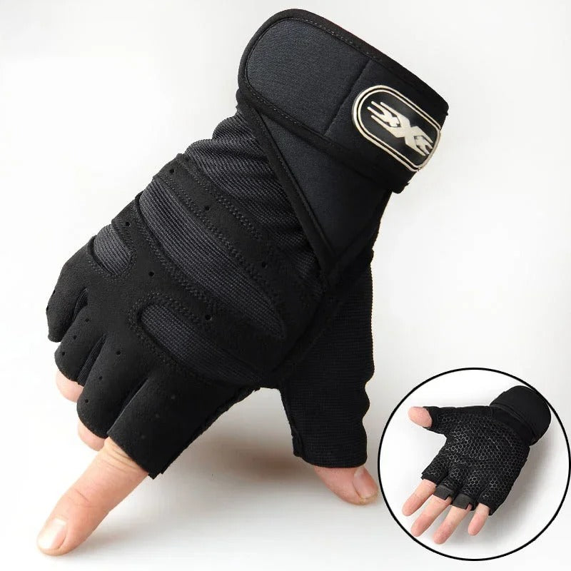 Unisex Gym Gloves - Weightlifting, Wrist Support, Shockproof, Training & Cycling