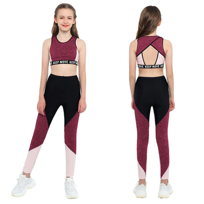 Girls Workout Gymnastics Outfit